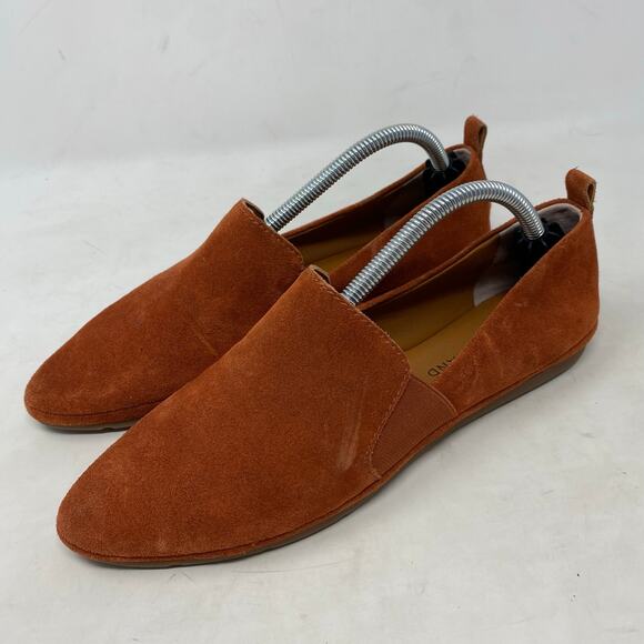 Lucky Brand Addly Slip-on Loafers Burnt Orange Suede Womens Size 7 - Picture 1 of 8